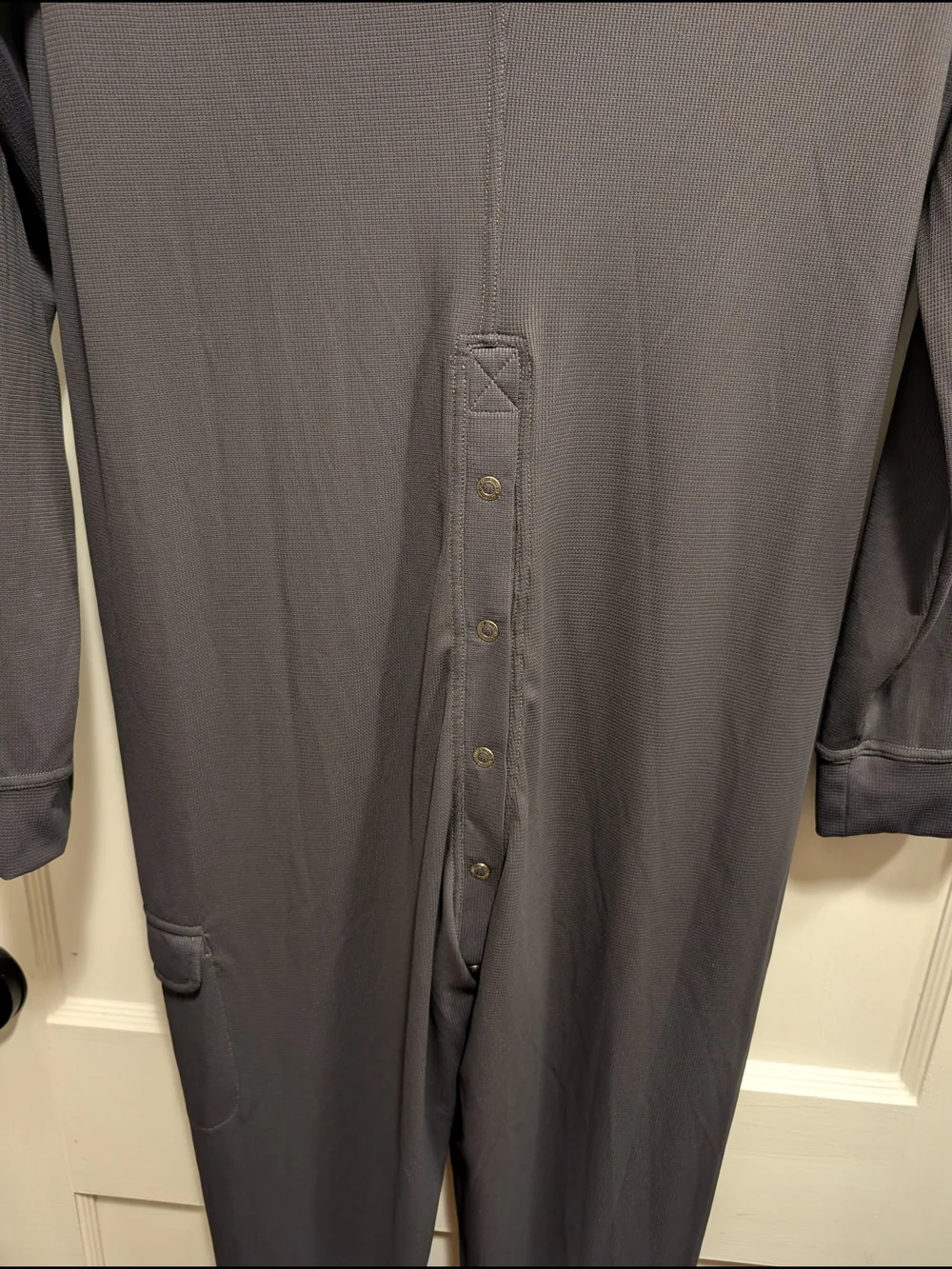 Men's Long-Sleeve Snap-Front Jumpsuit - Charcoal